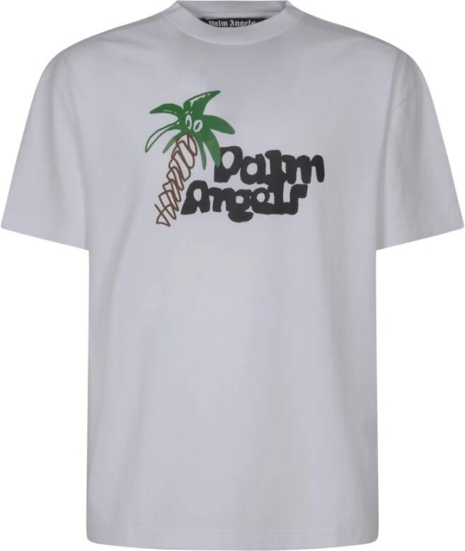 Palm Angels Sketchy Classic Tee Witte Shirts White Heren