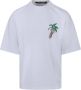 Palm Angels Witte T-shirt met logo-print en palmboomprint White Heren - Thumbnail 4