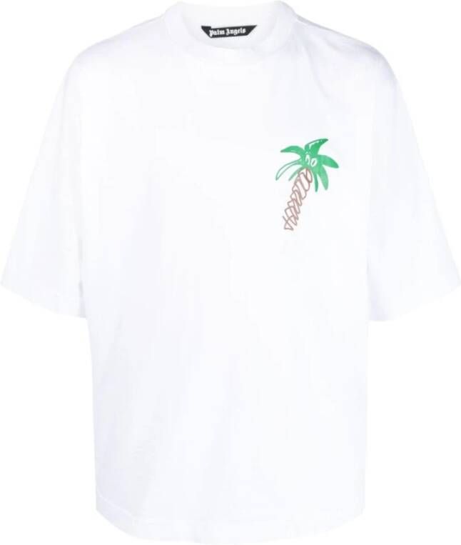 Palm Angels Sketchy Oversize T-Shirt White Heren