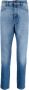 Palm Angels Slim Fit Blauwe Jeans met Vintage Effect en Crème Beige Zijstrepen Blauw Heren - Thumbnail 1