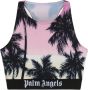 Palm Angels Paarse Palmboomprint Mouwloze Crop Top Paars Dames - Thumbnail 3
