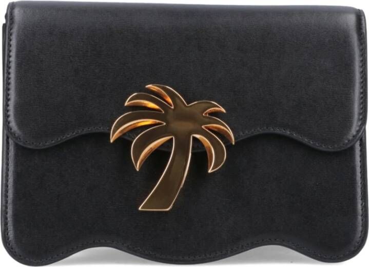 Palm Angels Stijlvolle Grijze Schoudertas Zwart Dames