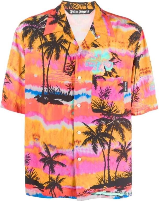 Palm Angels MultiColour Cuban Collar Shirt Multicolor Heren