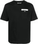 Palm Angels Zwart Katoenen Jersey Crewneck T-Shirt met Logo Tape Trim Black Heren - Thumbnail 1