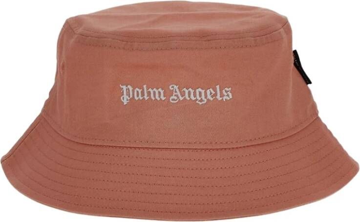 Palm Angels Stijlvolle Logo Bucket Hat Roze Unisex