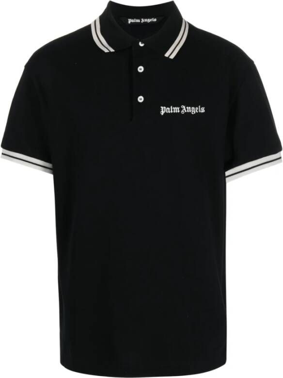 Palm Angels Stijlvolle Classic Logo Polo Shirt Black Heren