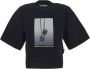 Palm Angels Stijlvolle Ribdetail Dames T-shirt Zwart Dames - Thumbnail 1