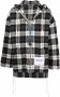 Palm Angels Geruite Cashmere Hoodie Black Heren - Thumbnail 1