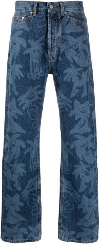 Palm Angels Straight Jeans Blauw Heren