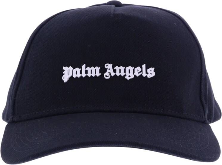 Palm Angels Classic Logo in reliëf dop zwart wit Zwart Unisex