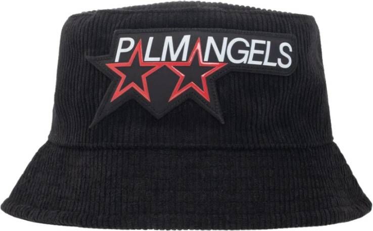 Palm Angels Streetwear Zwarte Bucket Hoed Zwart Heren