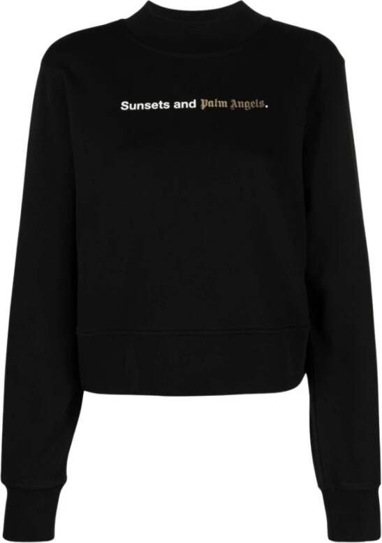 Palm Angels Sunsets Bedrukte Sweatshirt Upgrade Zwart Dames