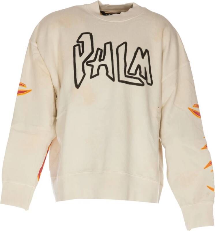 Palm Angels Sweaters White Wit Heren
