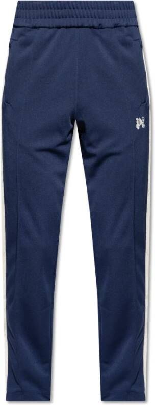 Palm Angels Sweatpants met logo Blauw Heren