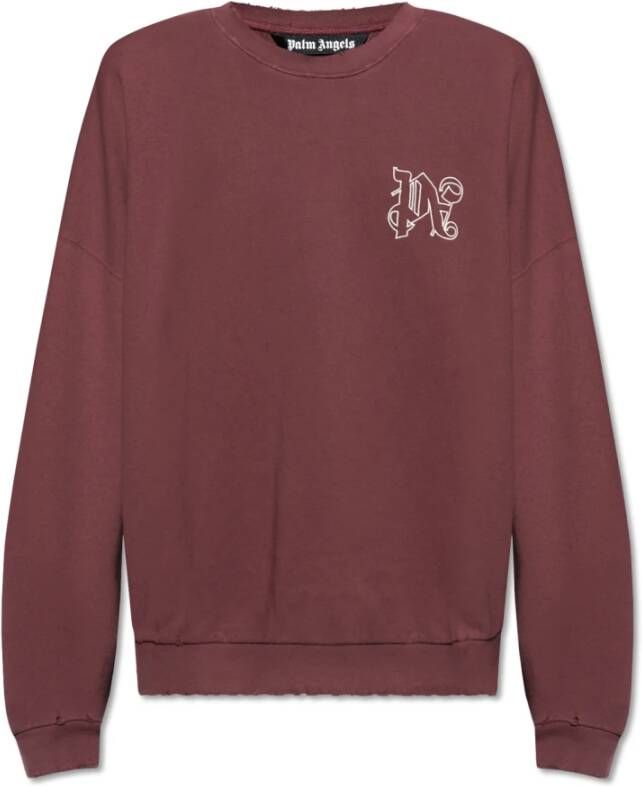 Palm Angels Bordeaux Sweaters voor Mannen Rood Heren