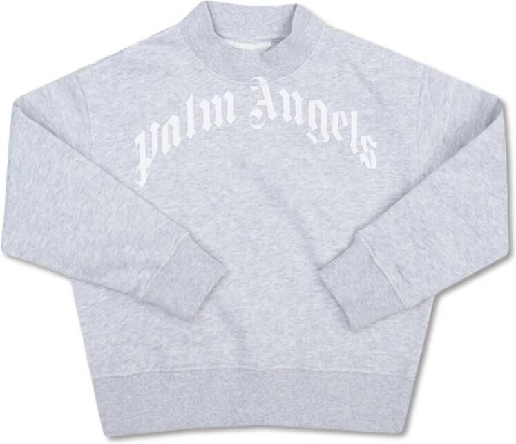 Palm Angels Sweatshirt with logo Grijs Unisex
