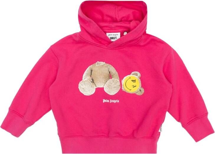 Palm Angels Kids Hoodie met teddybeerprint Roze - Foto 2