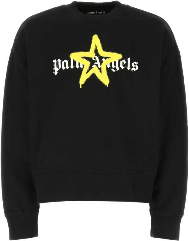Palm Angels Moderne Zwarte Katoenen Sweatshirt Black Heren