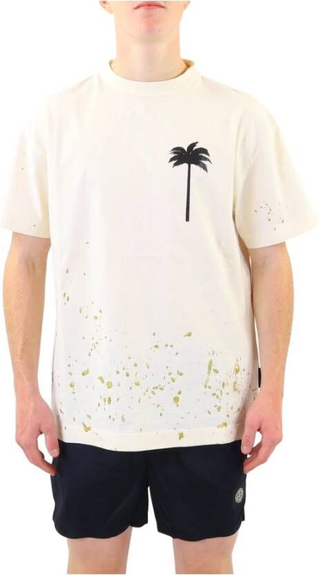 Palm Angels T-shirt Beige Heren