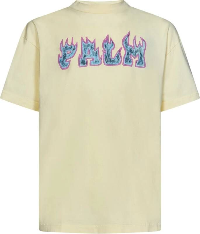 Palm Angels T-shirt Geel Heren
