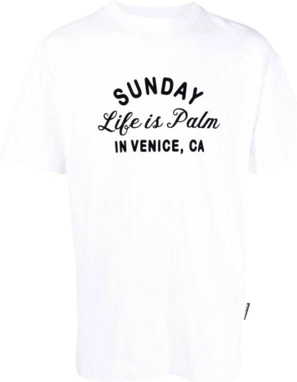 Palm Angels T-Shirts Wit Heren