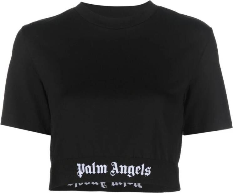 Palm Angels T-shirts and Polos Black Zwart Dames