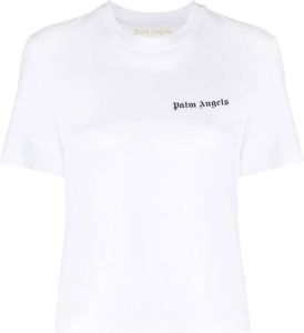Palm Angels T-shirts and Polos White Pwaa044C99Jer0010110 Wit Dames