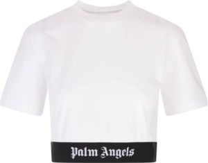 Palm Angels T-shirts and Polos White Wit Dames