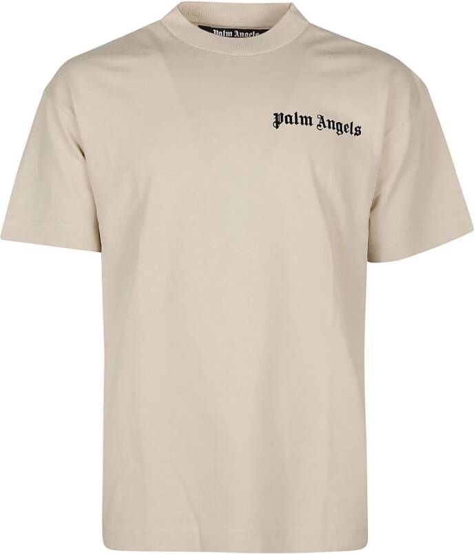 Palm Angels Heren T-shirt met korte mouwen van katoen Brown Heren