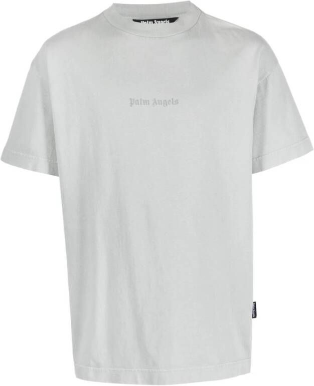 Palm Angels T-shirt met logoprint Grijs
