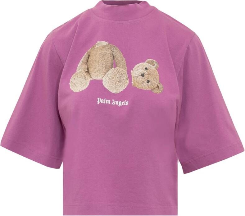 Palm Angels T-shirt met teddybeerprint Paars