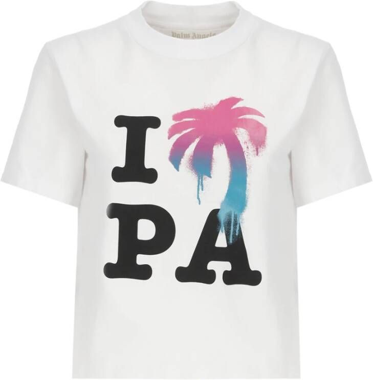 Palm Angels T-Shirts Wit Dames