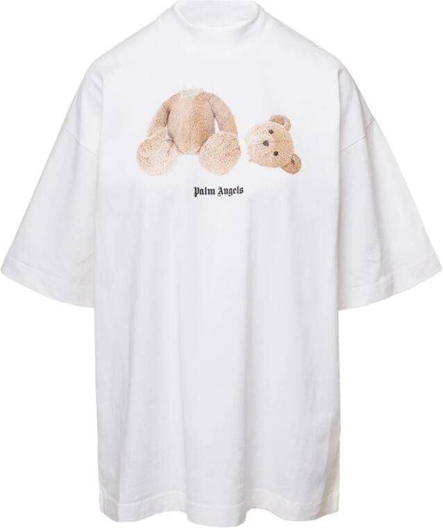 Palm Angels T-shirt met print Wit - Foto 8