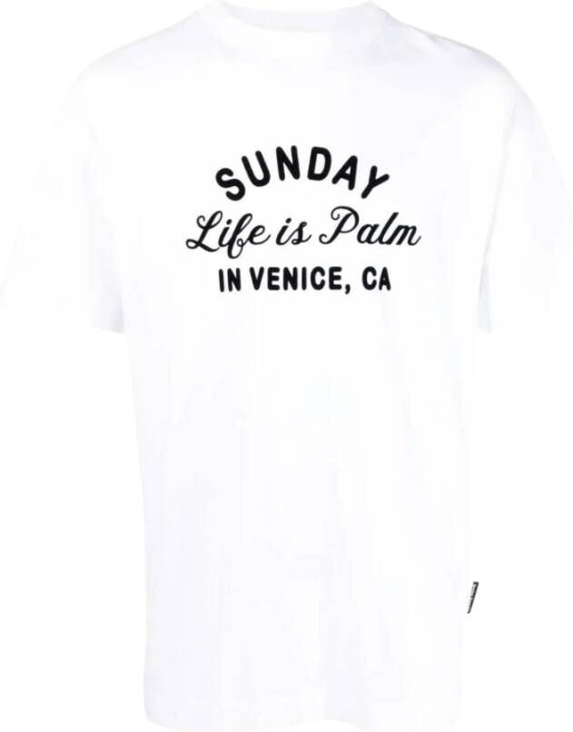 Palm Angels T-Shirts Wit Heren