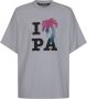 Palm Angels Wit Katoenen T-Shirt met I Love Pa Print Wit Heren - Thumbnail 4