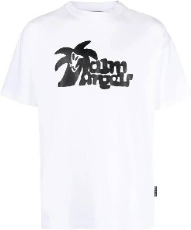 Palm Angels Witte T-shirts en Polos met Stijl White Heren