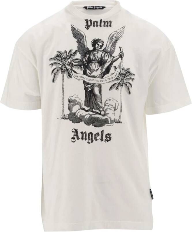 Palm Angels Witte T-shirts en Polos met Pinaforemetal White Heren