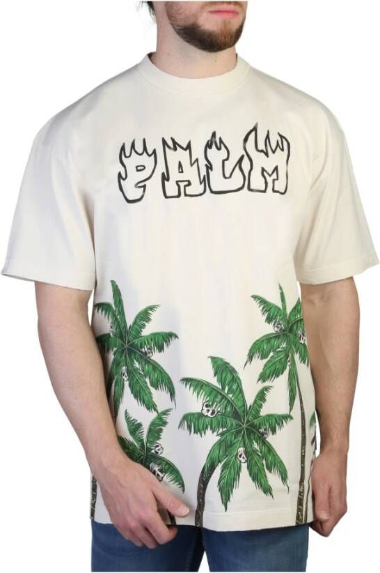 Palm Angels T-Shirts Wit Heren