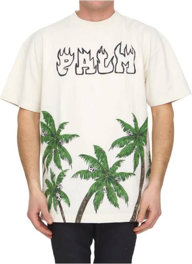Palm Angels T-Shirts Wit Heren