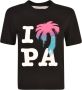 Palm Angels T-shirt met logoprint Zwart - Thumbnail 2