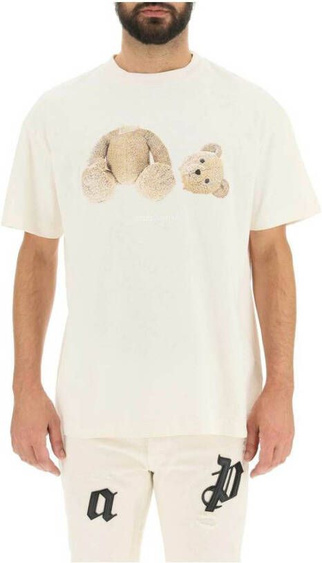 Palm Angels T-shirt met teddybeerprint 0460 BUTTER BROWN