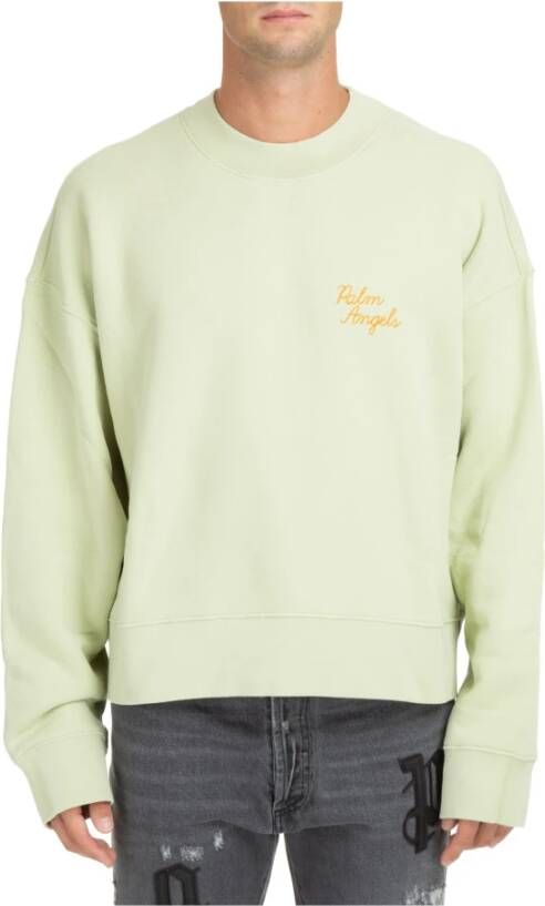 Palm Angels Trainingsshirt Palm Tree Sweatshirt Groen Heren