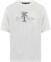 Palm Angels Logo-Print Ronde Hals T-Shirt in Wit White Heren - Thumbnail 2