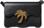 Palm Angels Crossbody tas met golvormig ontwerp en goudkleurig logo Black Dames - Thumbnail 1