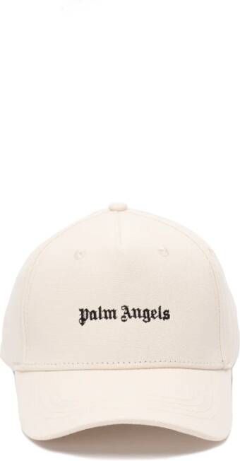 Palm Angels Verhoog je straatstijl met Classic Logo Cap Wit Heren