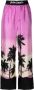 Palm Angels Paarse Broek met Wijde Pijpen en Palmprint Purple - Thumbnail 11