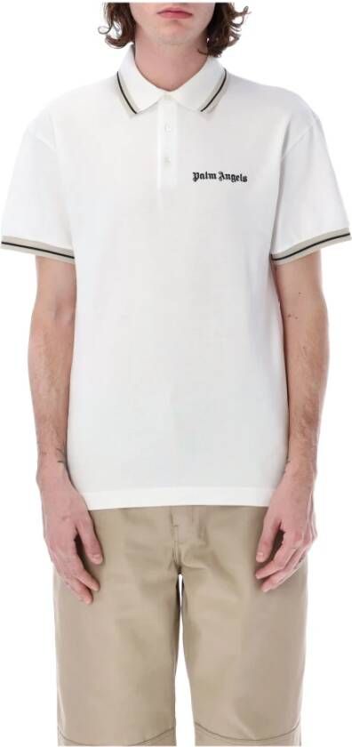 Palm Angels Witte Ss23 Polo Shirt Wit Heren