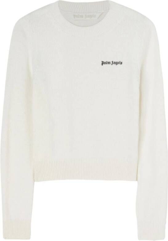 Palm Angels Witte Sweaters met Stijl White Dames