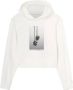 Palm Angels Witte Hoodie met Hoodie en Bedrukt Voorpaneel White Dames - Thumbnail 1