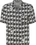 Palm Angels Stijlvolle zwart-witte bowlingshirt met palmboomprint Black Heren - Thumbnail 1